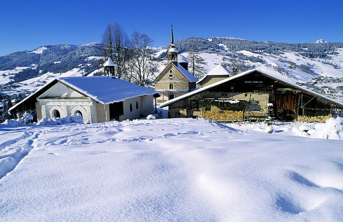 Megeve in winter. Haute-Savoie. Alps. France