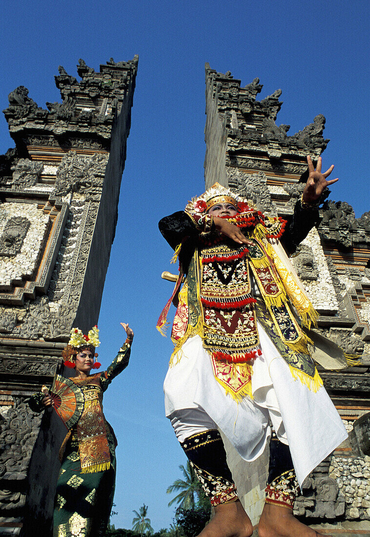 The Baris Dance (only performed by young artists). Bali Island. Indonesia