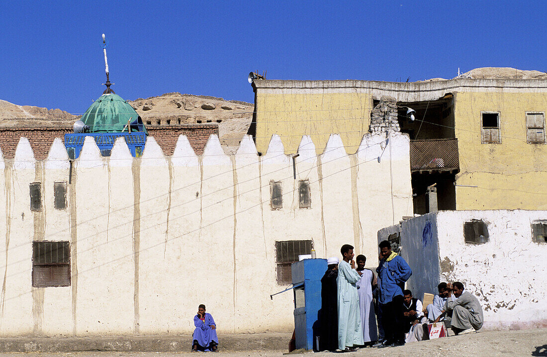 Small mosque in Deir el-Bahri. West Bank. Luxor. High Egypt. Egypt
