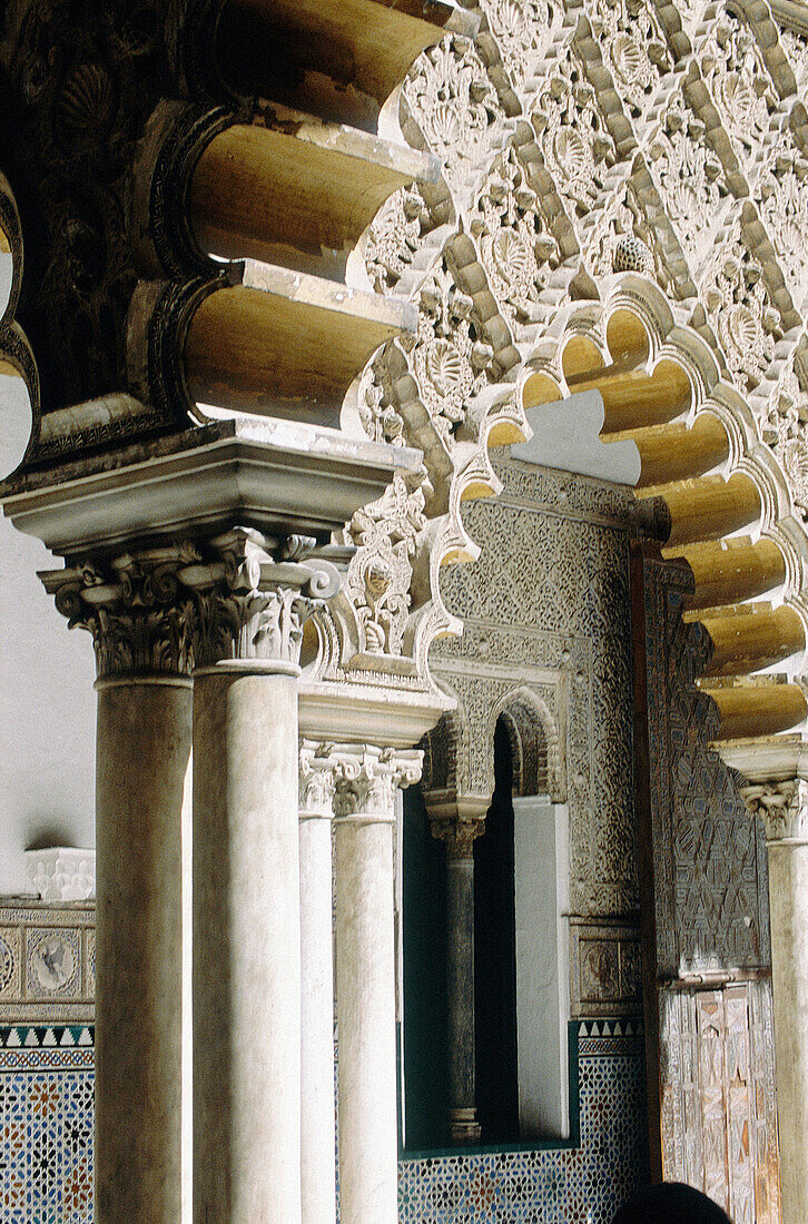 Patio de las Doncellas, Almohad style courtyards of the Alcázar palace. Sevilla, Spain