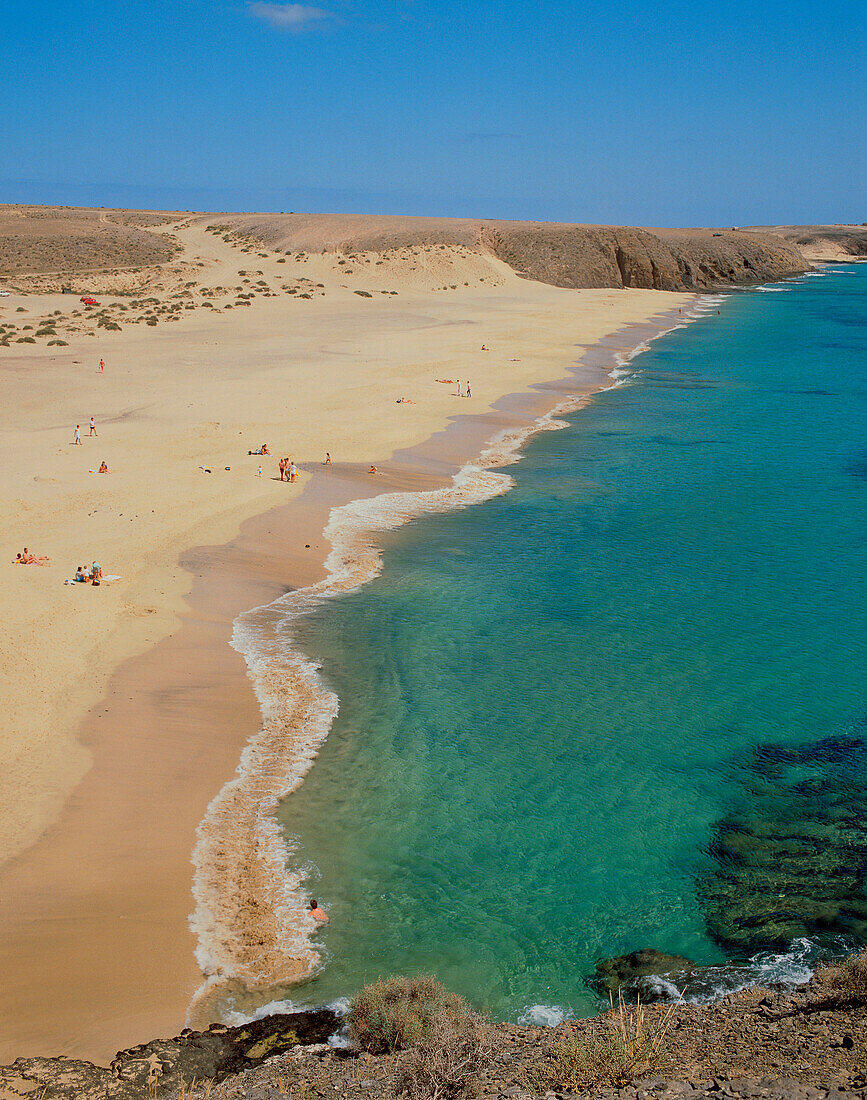 Papagayo Beach, near Playa Blanca . Lanzarote. Canary Islands. Spain