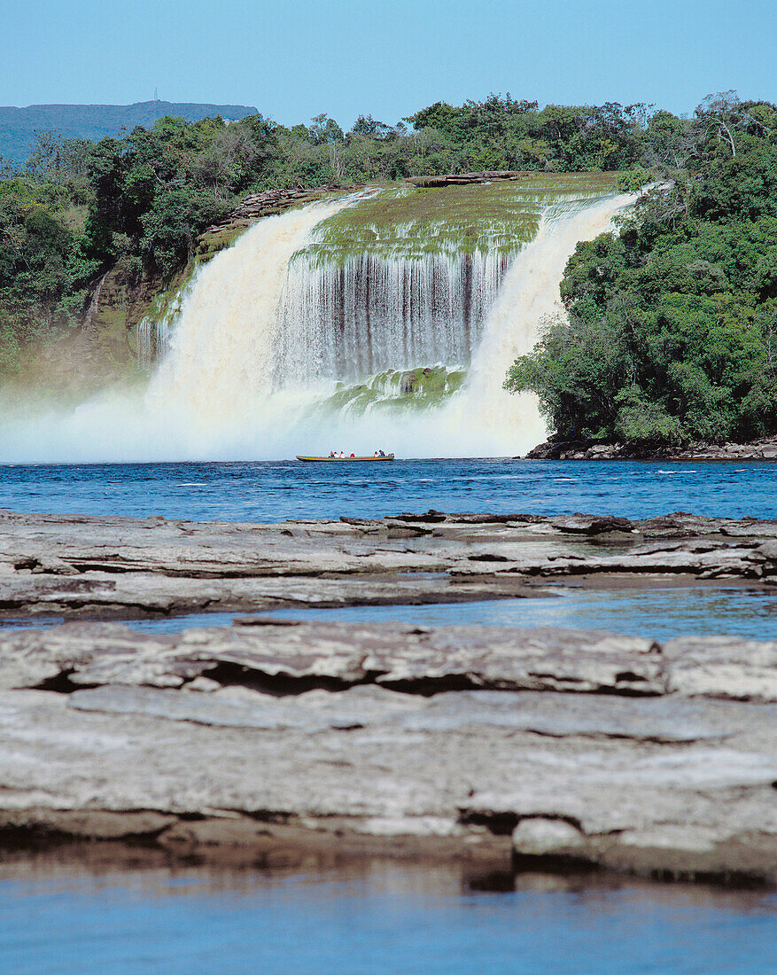 Hacha Falls. Canaima Lagoon. Canaima National Park. Venezuela