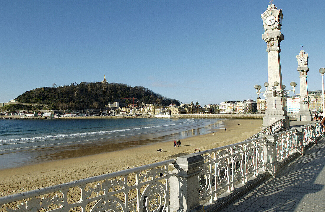 Strand La Concha. San Sebastián. Guipúzcoa. Spanien