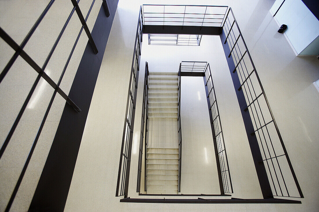 Stairs. Escuela Universitaria Politecnica, UPV (Universidad del Pais Vasco), Campus de Gipuzkoa. San Sebastián, Euskadi, Spain