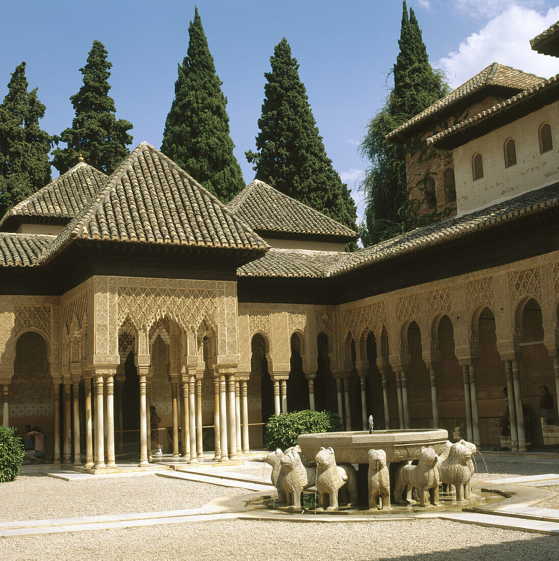 Innenhof der Löwen, Alhambra. Granada. Spanien