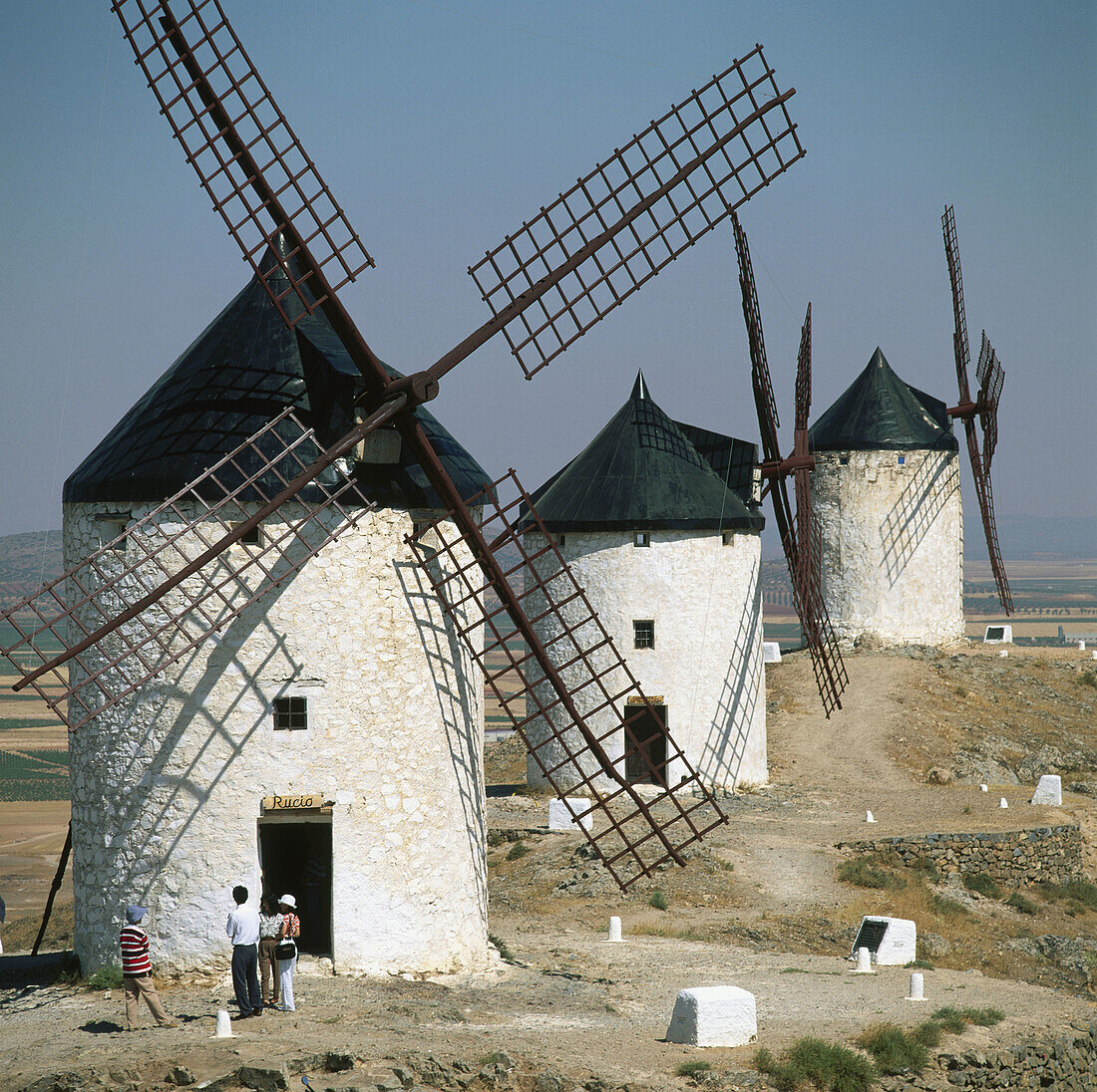 Windmühlen, Consuegra, Kastilien-La Mancha, Spanien