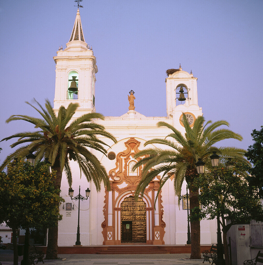 Iglesia de la Asunción, Plaza Virgen de los Reyes, Almonte, Provinz Huelva, Spanien