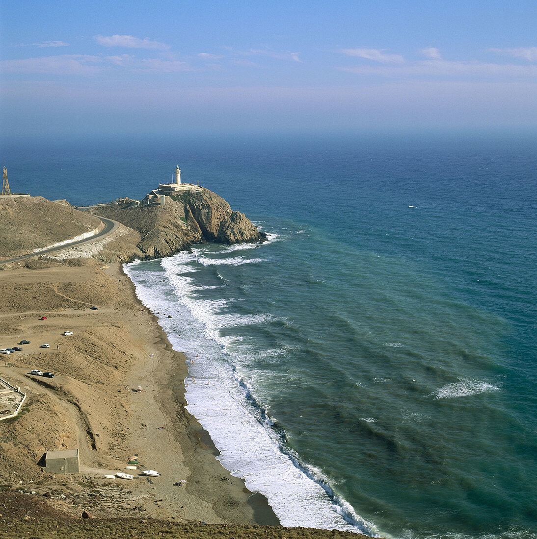 Leuchtturm von Cabo de Gata. Provinz Almería, Spanien