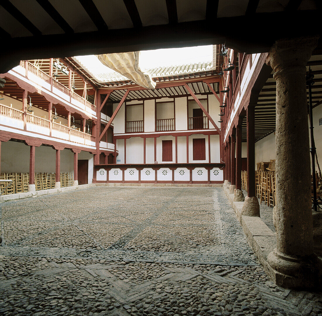 Corral de Comedias (16th century), the only active courtyard theatre in Spain. Almagro. Ciudad Real province. Spain