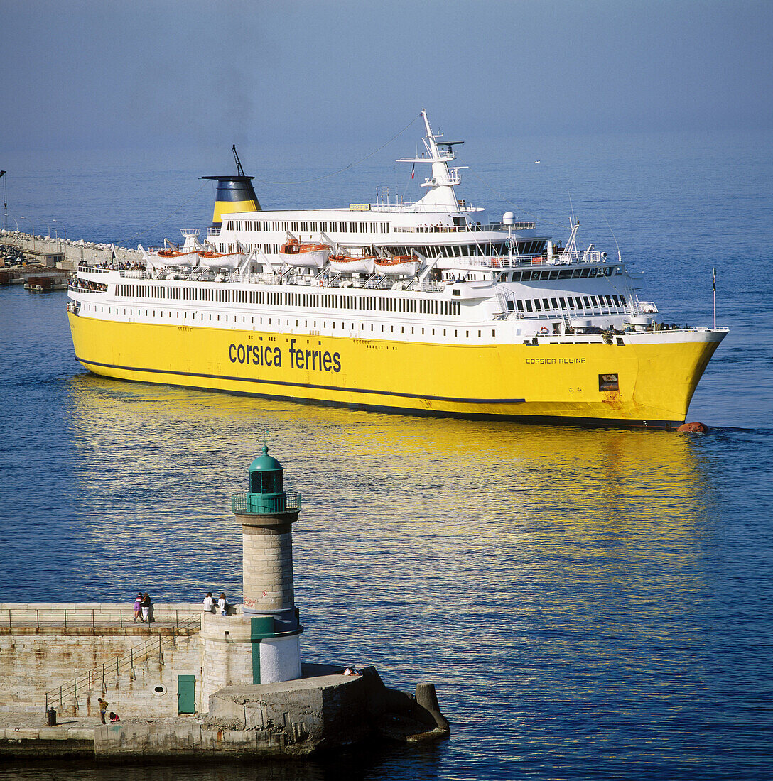 Ferry, Saint Nicolas Harbour, Bastia, Corsica, France