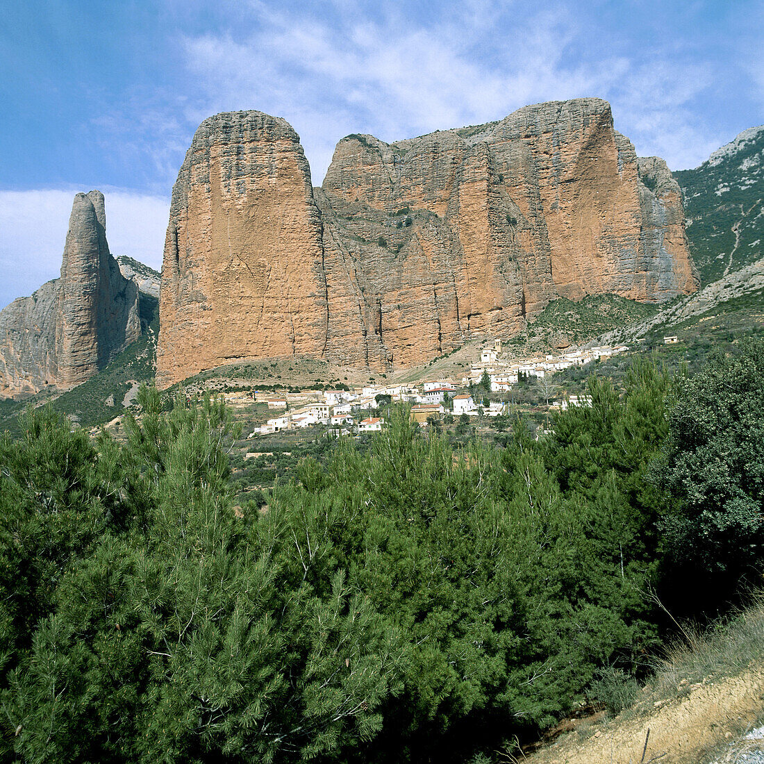 Mallos de Riglos, Sierra de Guara. Provinz Huesca, Aragón, Spanien