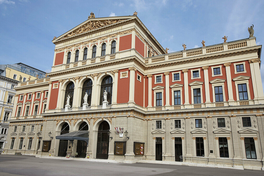 Musikverein concert hall built by the Gesellschaft der Musikfreunde (Society of Friends of Music), Vienna. Austria
