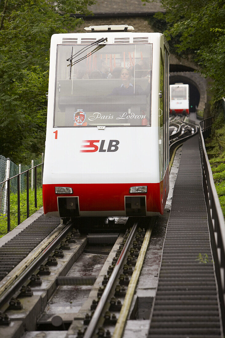 FestungsBahn Standseilbahn nach Hohensalzburg, Salzburg. Österreich