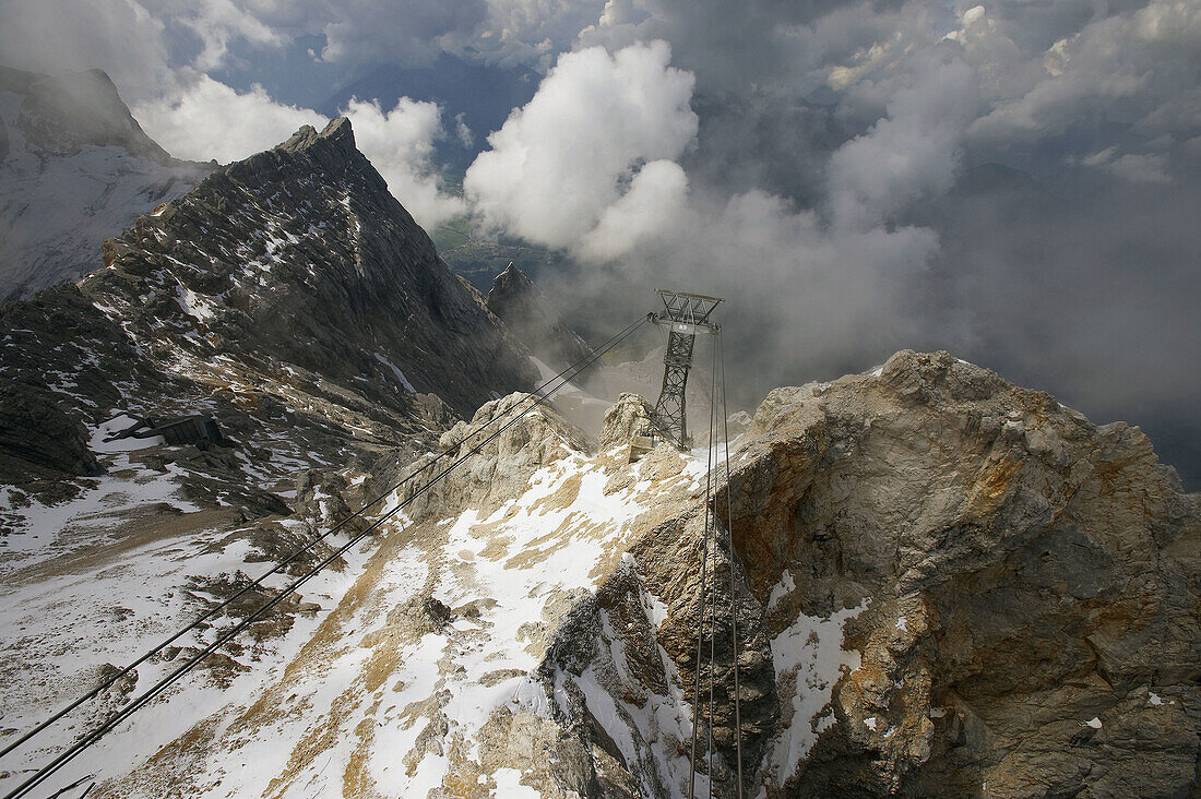 Zugspitze, Bayerische Alpen, deutsch/österreichische (Tiroler) Grenze