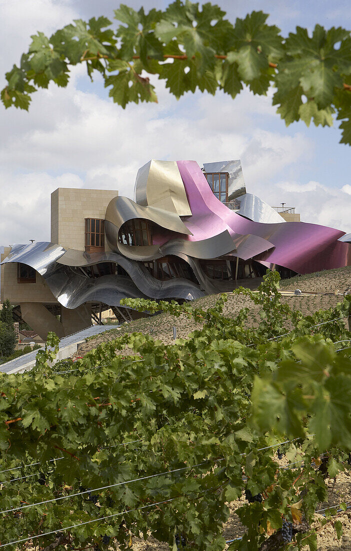 Ciudad del Vino, Herederos de Marques de Riscal winery building by Frank O. Gehry. Elciego, Rioja alavesa. Alava, Euskadi, Spain