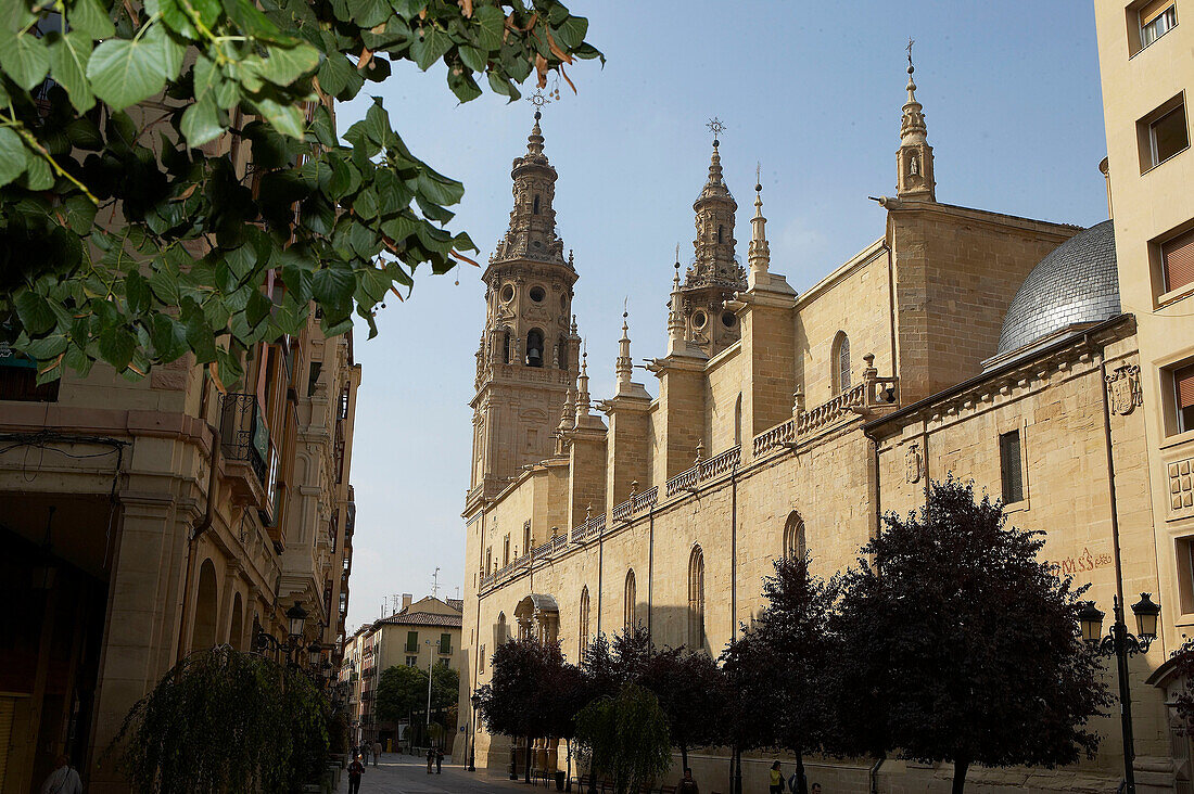 Kokathedrale von Santa Maria La Redonda, Calle Portales, Logroño, La Rioja, Spanien