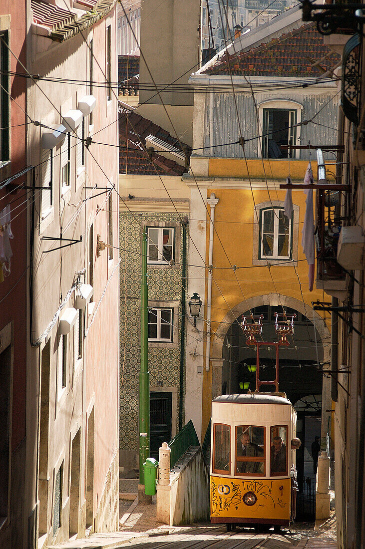 Bica cable car. Lisbon. Portugal