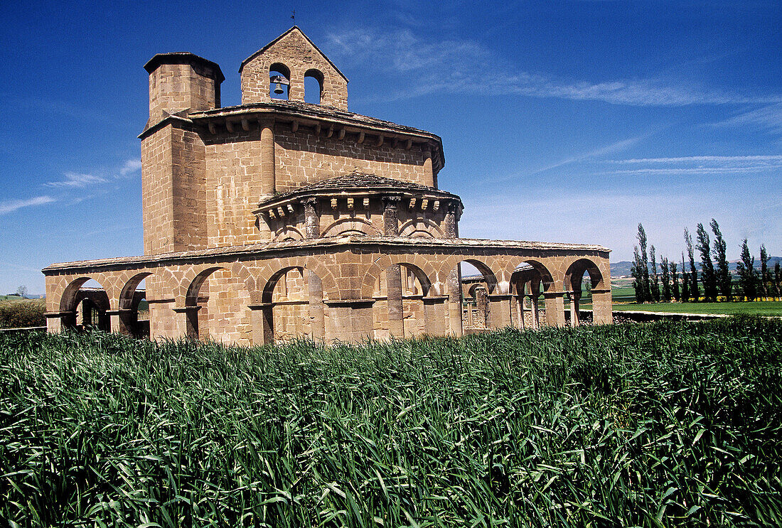 Romanesque church of Santa María de Eunate, 12th century. Road to Santiago, Navarre. Spain