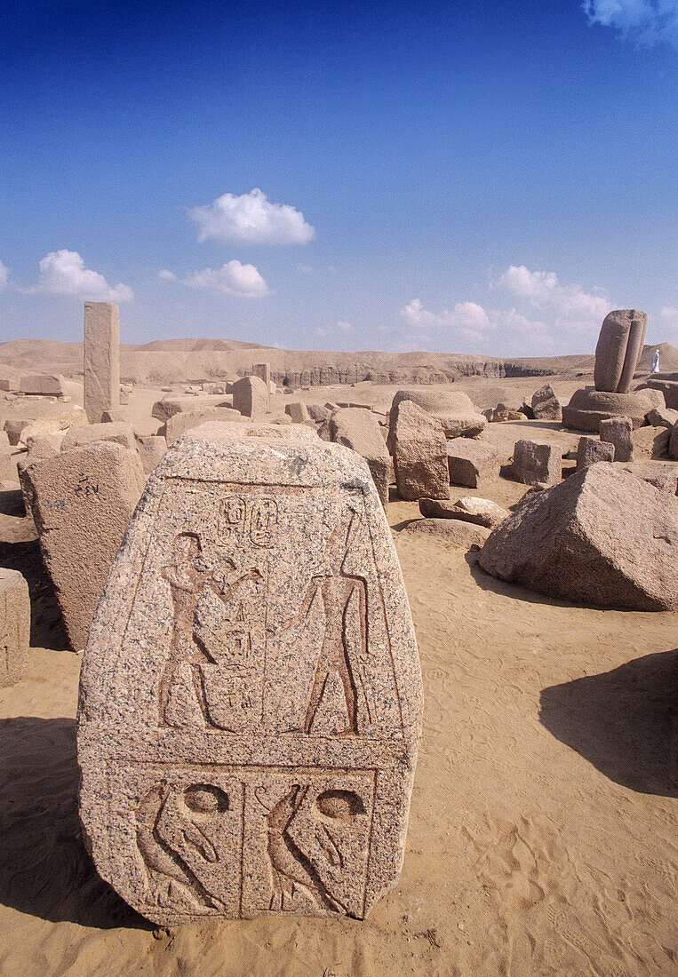 Ruins of an obelisk. Tanis. Egypt