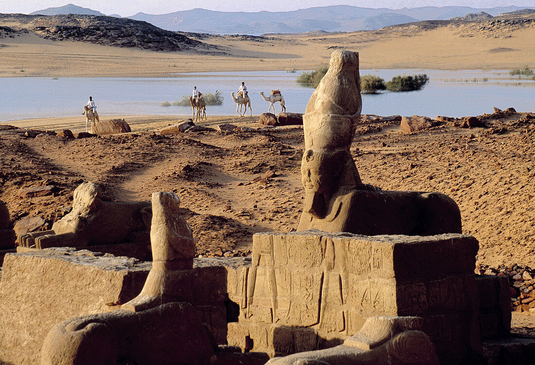 Temple of Wadi el-Sebua, Lake Nasser. Egypt