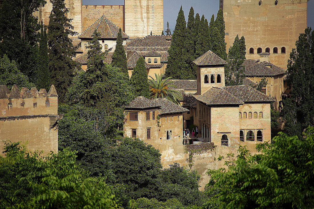 Alhambra and Alcazaba complex. Granada. Andalusia, Spain