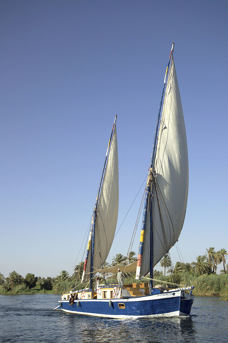 Egypt. Sailing on the Nile River between Esna and Aswan