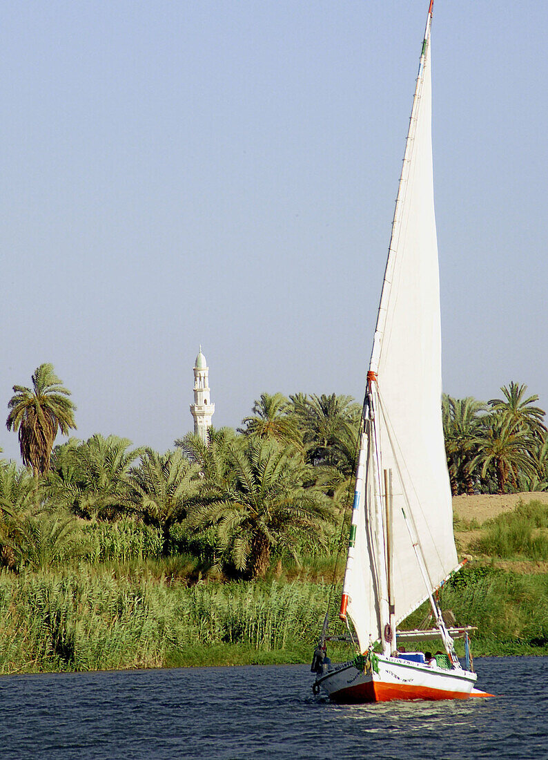 Egypt. Sailing on the Nile River between Esna and Aswan