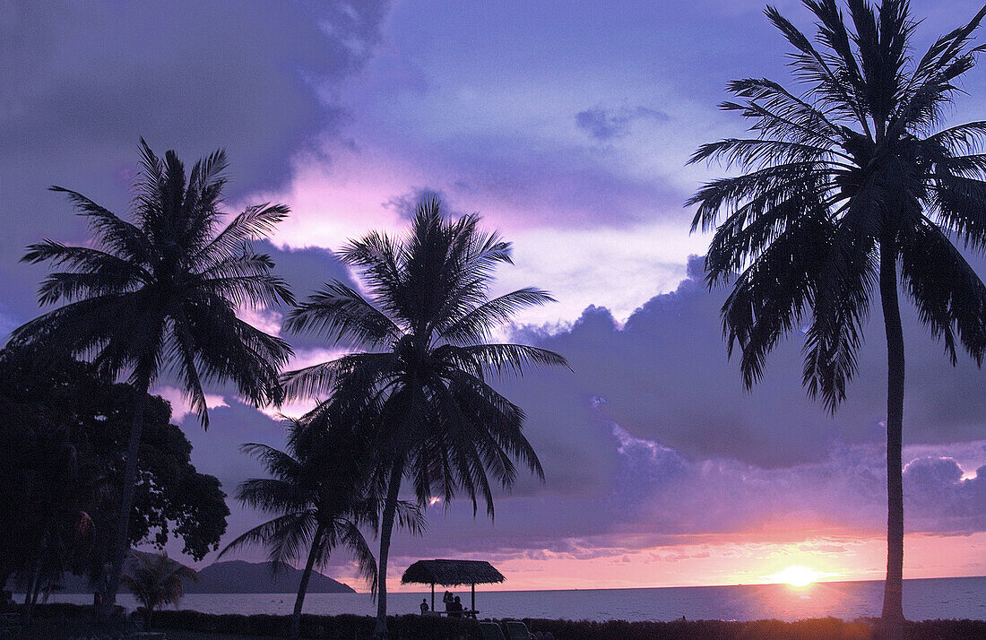 Sunset on Penang Island. Malaysia
