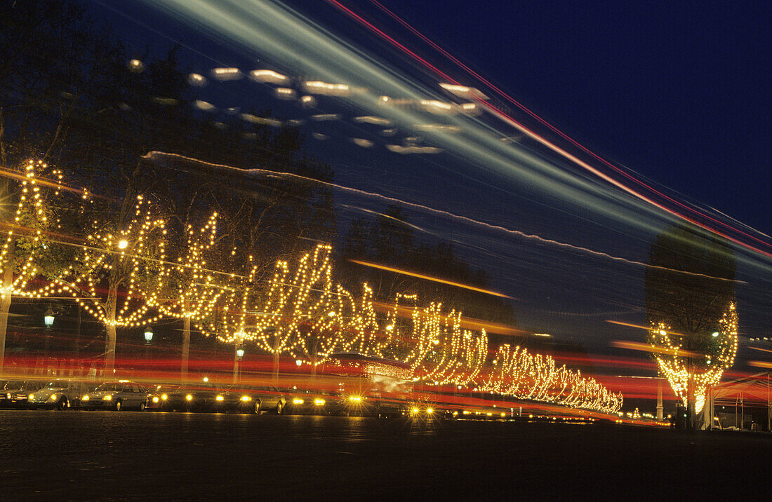 Christmas time. Champs Elysées. Paris. France.