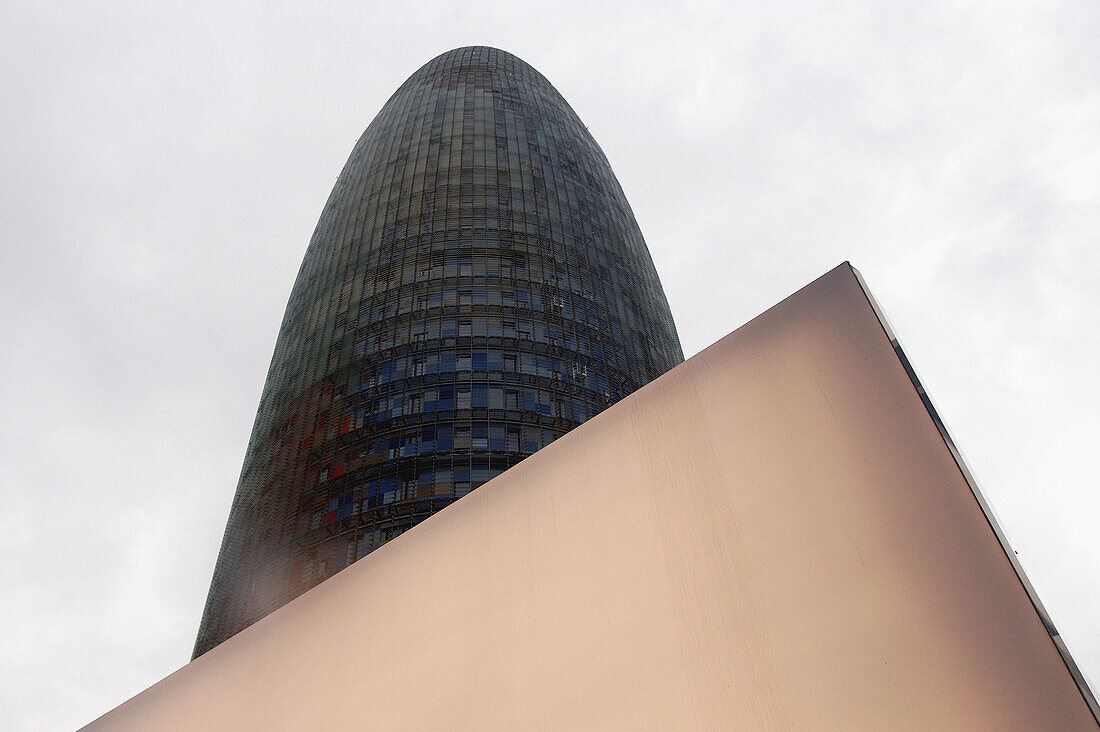 Agbar Tower by architect Jean Nouvel, Barcelona. Catalonia, Spain