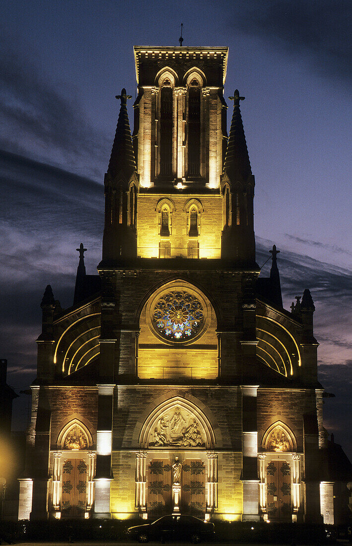 The Catholic church of Phalsbourg. Moselle. France