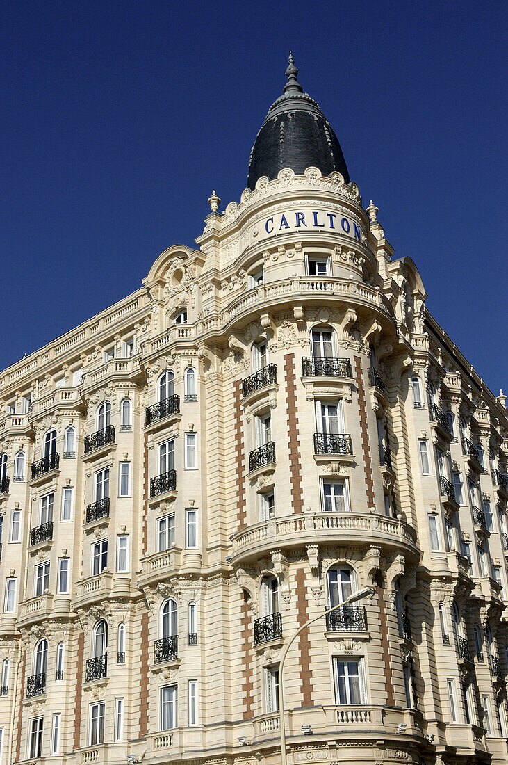 Carlton Intercontinental Hotel in La Croisette, Cannes. Cote d Azur, French Riviera, France