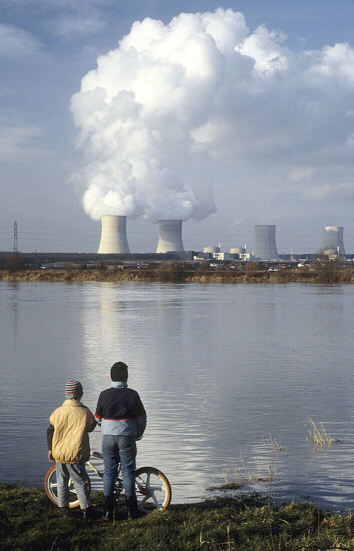 The Cattenom nuclear power station. Moselle. France