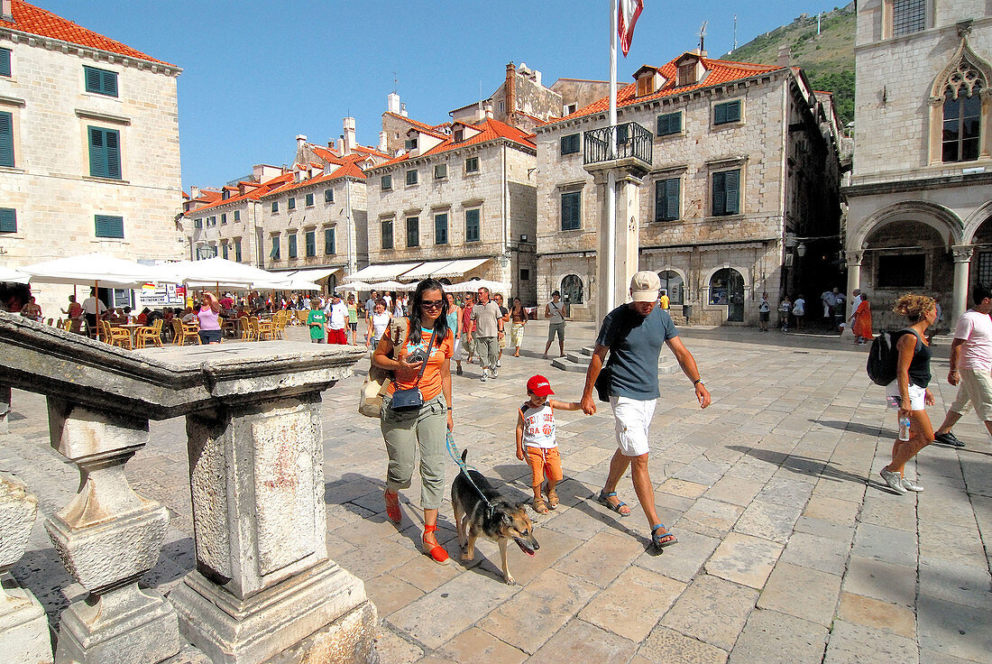 Monument to Orlando. Square. Old town. Dubrovnik. Croatia.