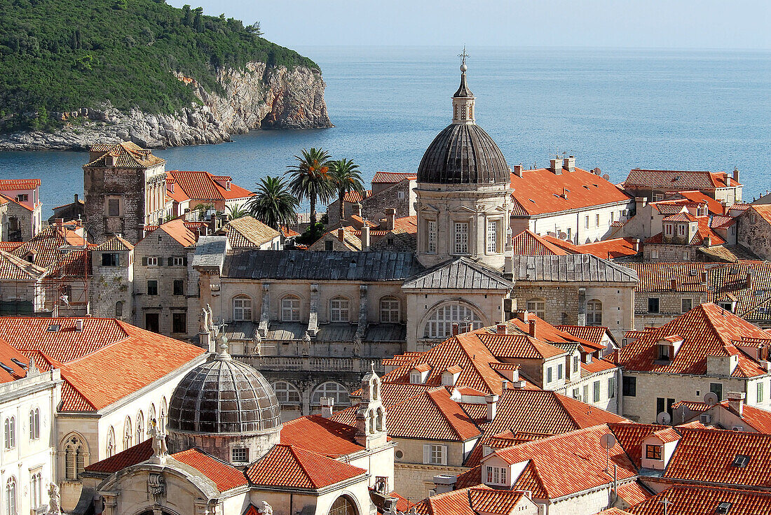 Cathedral and St. Blaise s Church, Old town. Dubrovnik. Croatia.