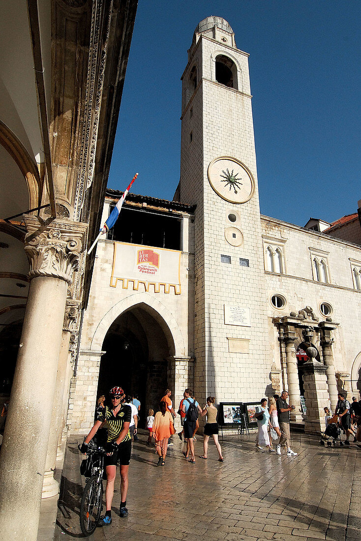 Clock tower. Old town. Dubrovnik. Croatia.