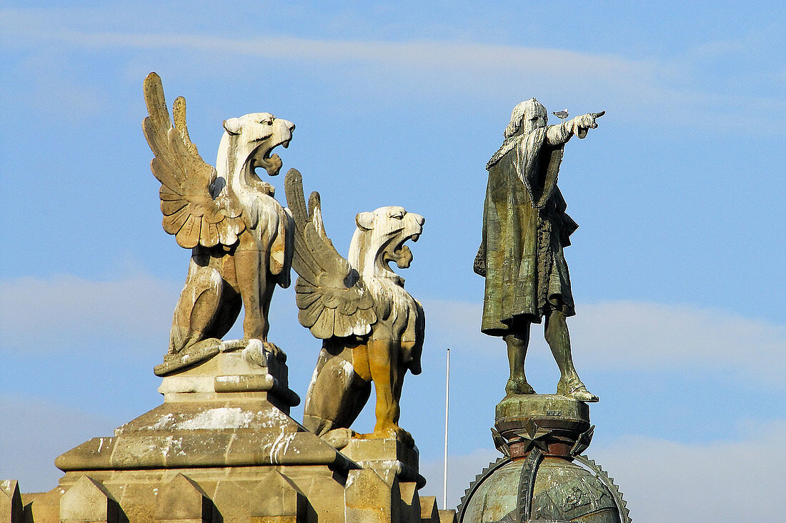 Christopher Columbus statue, Barcelona. Catalonia, Spain