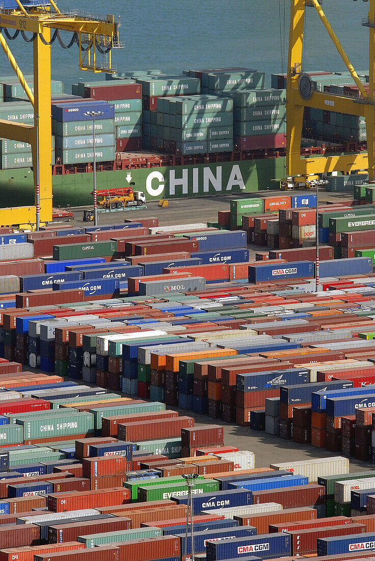 Containers. Port of Barcelona. Catalonia. Spain