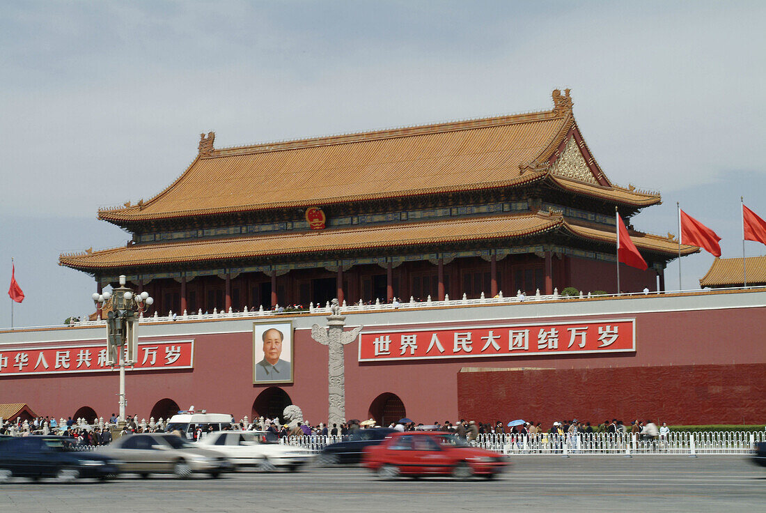 Gate of Heavenly Peace to the Forbbiden City, Tiananmen Square. Beijing. China