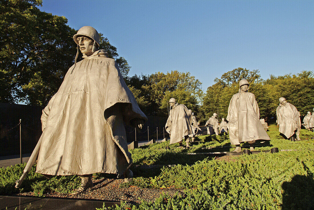 Korean War Memorial on Mall. Washington DC. USA.