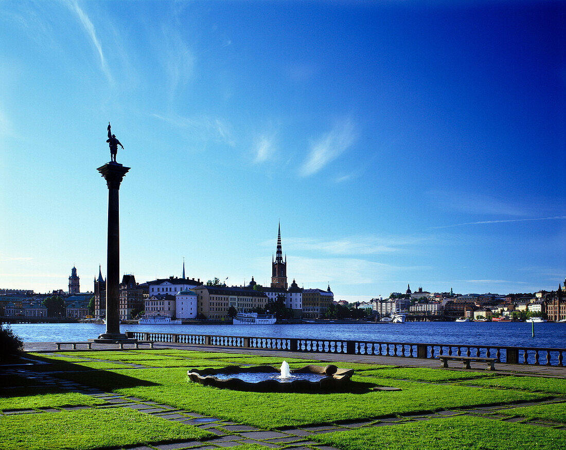 Riddarholmen from city hall, Stockholm, Sweden.