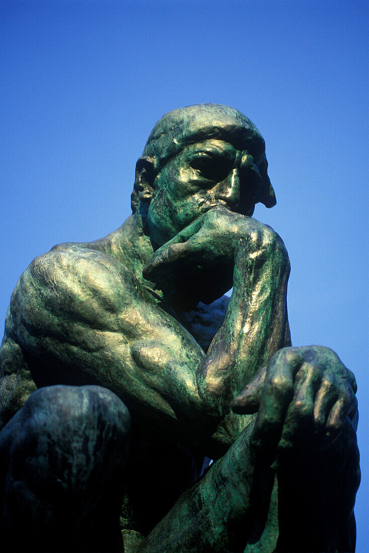 thinker statue, Rodin museum, Paris, France.