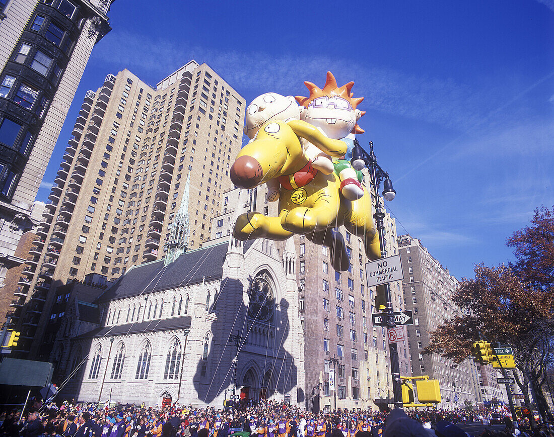 Rugrats balloon, Macy s thanksgiving day parade, Manhattan, New York, USA.
