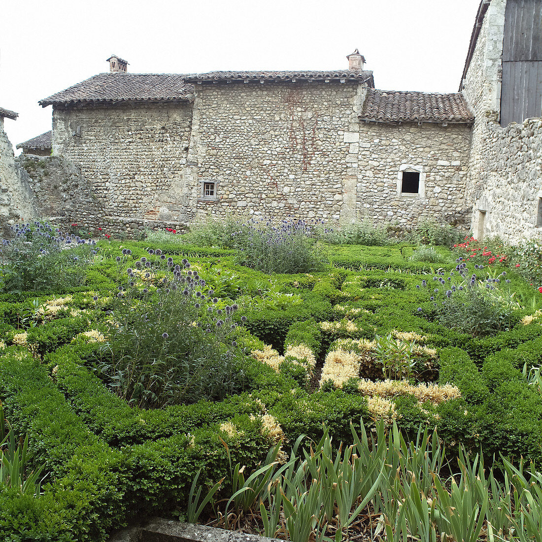 Hortulus garden. Medieval city of Pérouges. Rhône Valley. France.