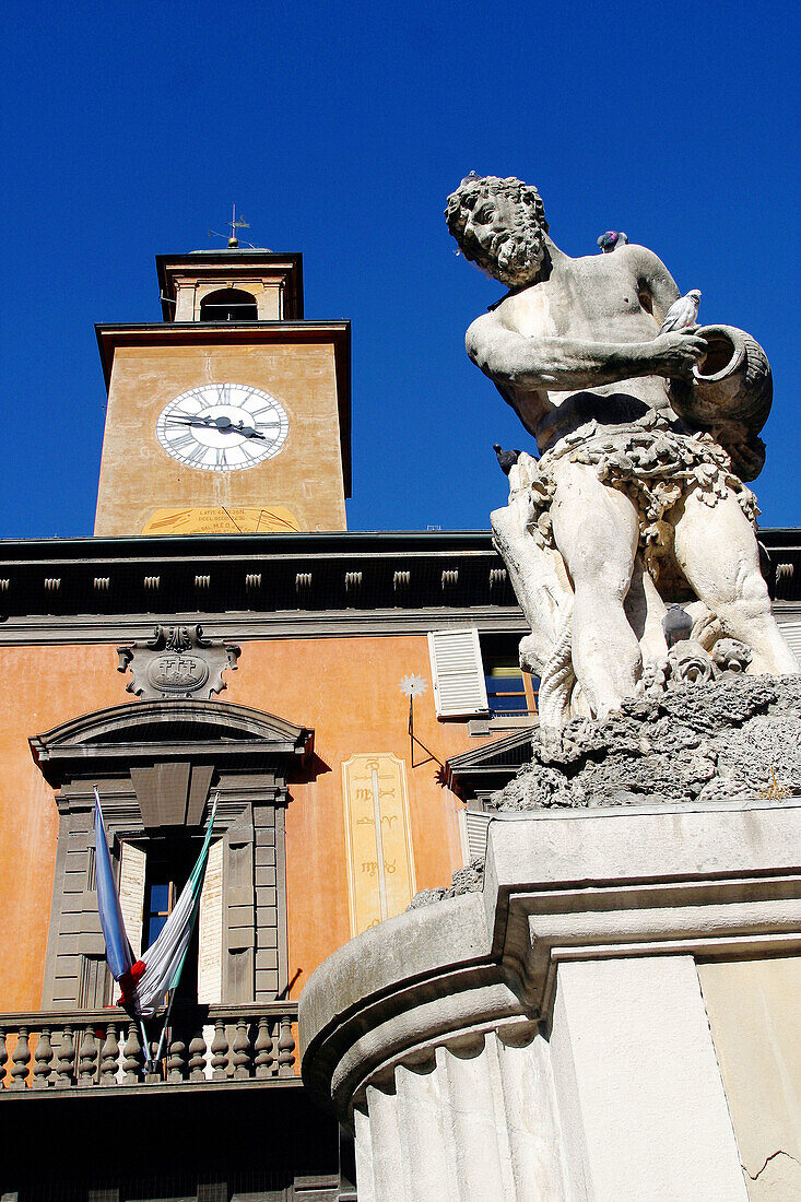 Palazzo del Monte (former ducal palace) at Prampolini Square. Reggio Emilia. Emilia Romagna, Italy