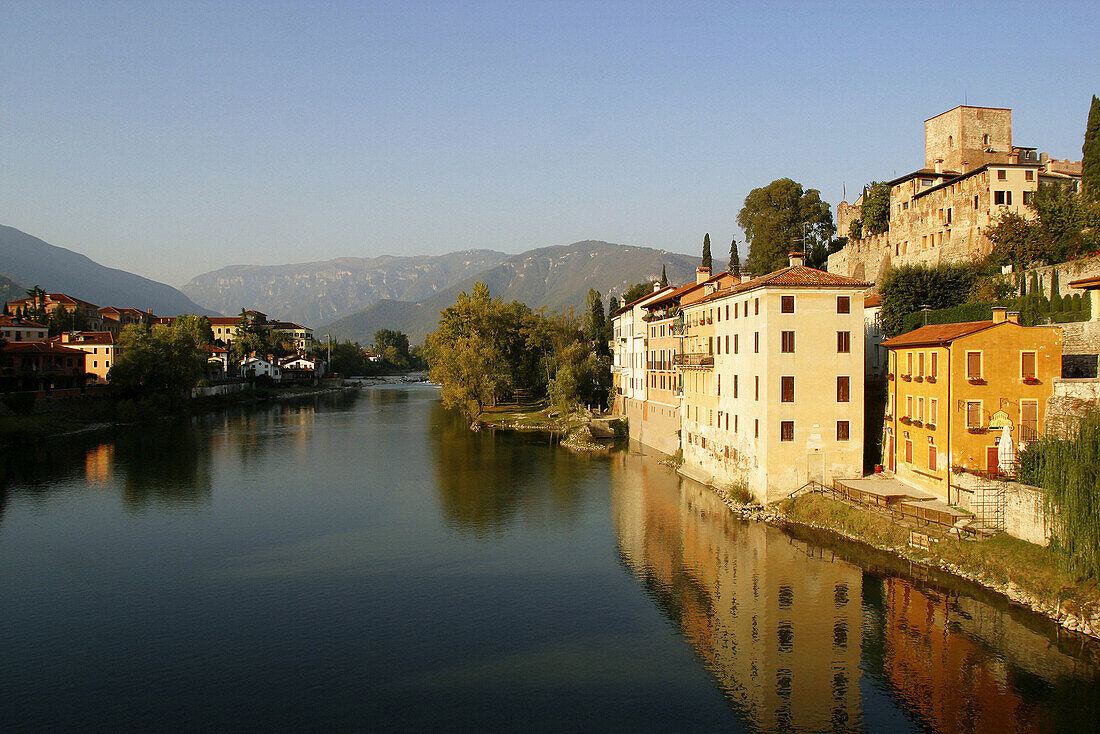 Brenta River. Bassano del Grappa. Veneto, Italy