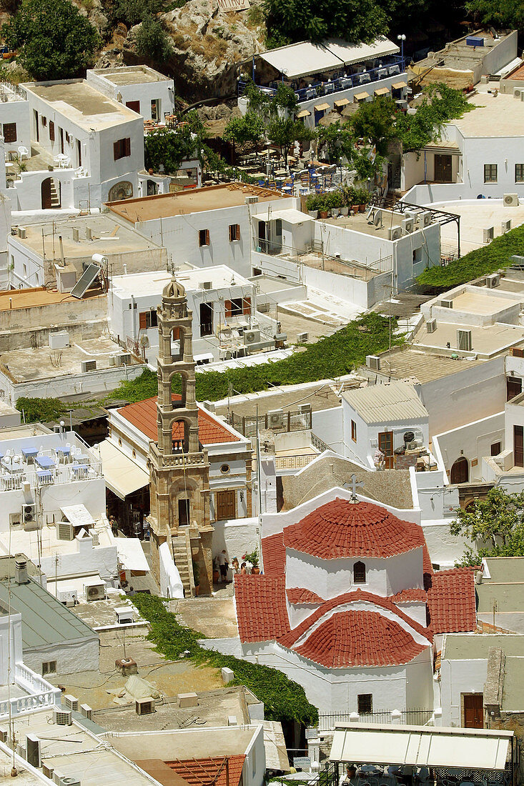 Panagia church. Lindos. Rhodes Island, Dodecanese. Greece