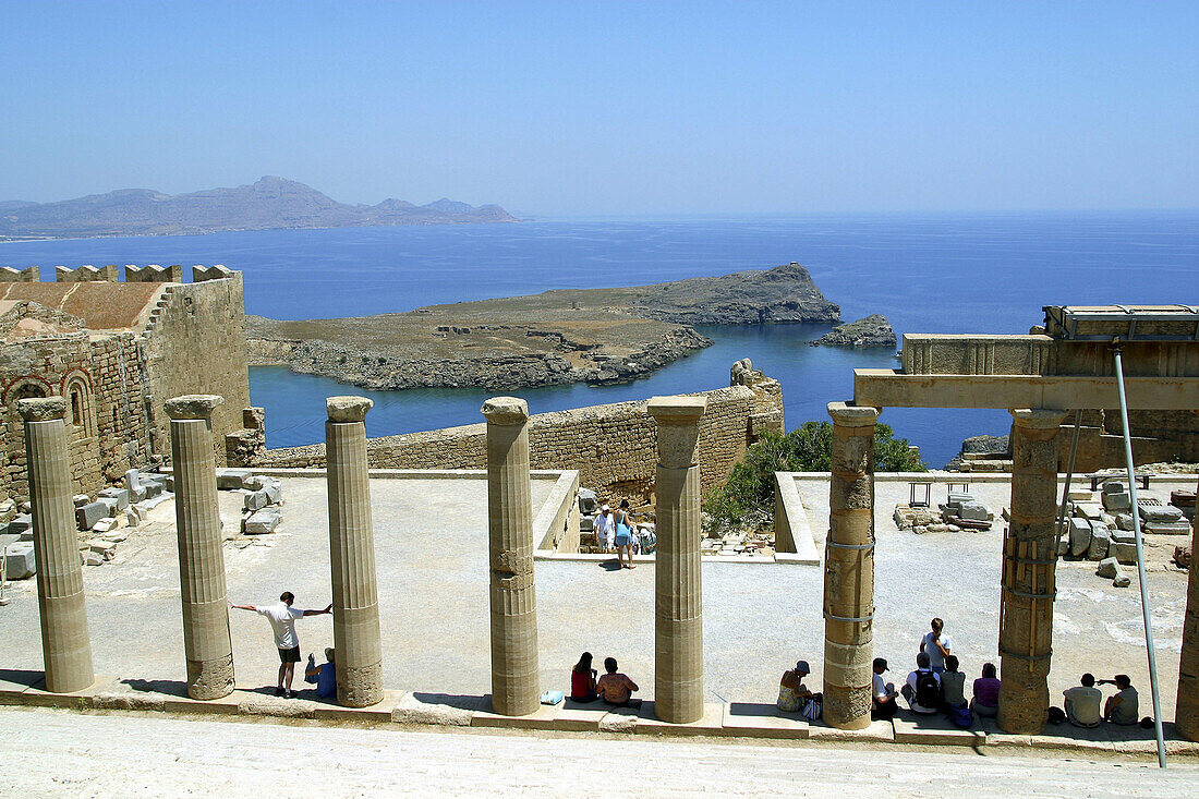 The Acropolis of Lindos. Rhodes Island, Dodecanese. Greece