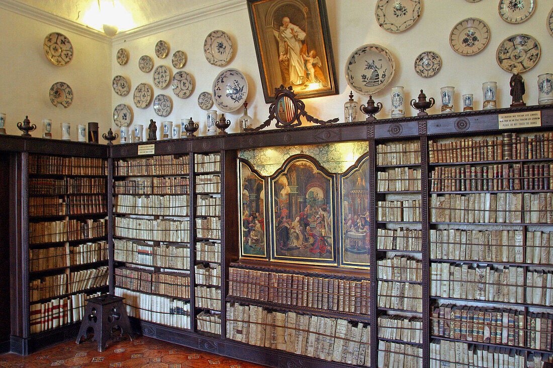 Old library of charterhouse. Valldemosa. Majorca, Balearic Islands. Spain