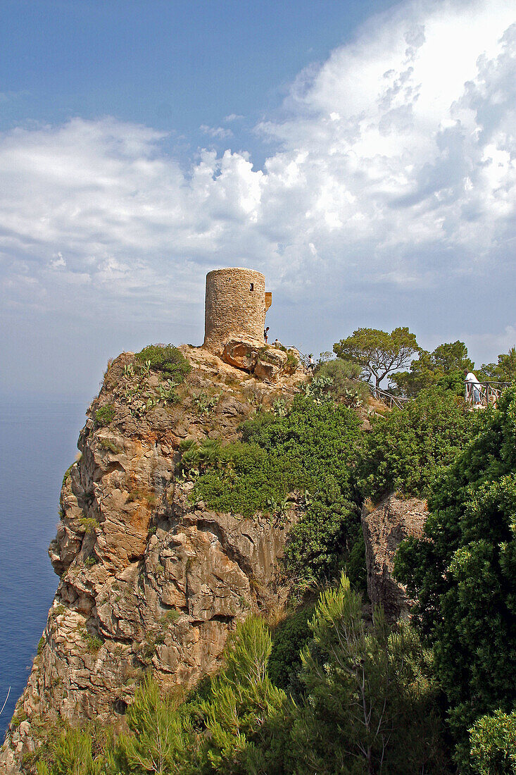Ses Animes tower, Banyalbufar. Majorca, Balearic Islands. Spain